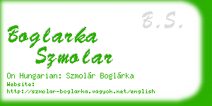 boglarka szmolar business card