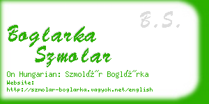 boglarka szmolar business card